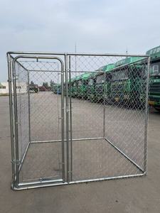 Outdoor Galvanized Steel Wire <b>Dog</b> Kennel Rectangle Lockable Pet Cage for Large <b>Dogs</b> Stable Simple Design All Seasons Use - Product Image 4