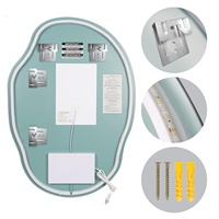 Miroir de maquillage intelligent en forme de pomme de terre illuminé par LED Coiffeuse murale moderne pour chambre à coucher Salle de bain pour hôtels Gymnases pour Amazon