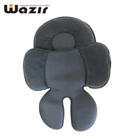 Coussin de poussette et de siège auto Jeebaby en polyester noir pour bébés et tout-petits avec soutien de la tête, du cou et du corps
