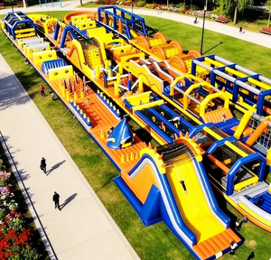 Pista de Obstáculos Inflable de PVC para Carreras Comerciales de 5K, Pista Doble Gigante para Interiores y Exteriores, Equipo de Juegos para Eventos, Escuelas y Parques - Product Image 2