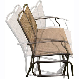 Chaise berçante en aluminium de <span class=keywords><strong>double</strong></span> siège traditionnel de jardin extérieur métal imperméable - Product Image 5