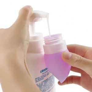Water-drop Shape Leak Proof Silicone Squeeze Bottle 60ml Toiletry Travel Shampoo Container Cosmetic Packaging Refillable Bottles - Product Image 4