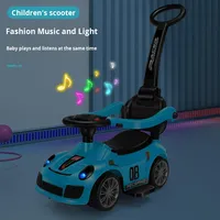 Voiture à quatre roues pour enfants Twisting Niuniu, pour garçons de 1 à 3 ans, anti-retournement, scooter musical, construction en métal, modèle planeur 68 Asie