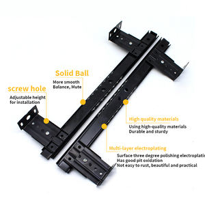 Glissière de clavier <span class=keywords><strong>à</strong></span> roulement <span class=keywords><strong>à</strong></span> billes en acier laminé <span class=keywords><strong>à</strong></span> froid de 27/35 mm de largeur, extension 3/4, tiroir d'ordinateur <span class=keywords><strong>pour</strong></span> chambre/hôtel, <span class=keywords><strong>plateau</strong></span> moderne de 14 pouces - Product Image 3