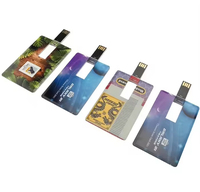 Flashdisk USB Kartu Kredit Grosir Logo Custom 8GB USB 2.0 Flash Drive Ukuran Kartu Kredit Memory Stick Pendrive