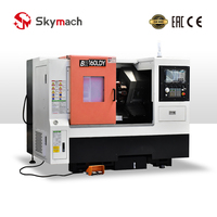 Tour CNC à lit incliné robuste BR160LDY avec structure intégrée en fonte à 30 degrés pour une coupe de métal stable et fiable