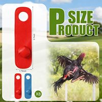 Lot de 8 protège-jambes pour coq, protection rouge et bleue pour la volaille, accessoires pour la protection quotidienne des poulets