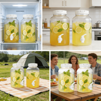 Pompe Distributrice Personnalisée avec Logo Imprimé, en Plastique PET de Qualité Alimentaire, Grande Capacité, pour Eau et Boissons, avec Robinet