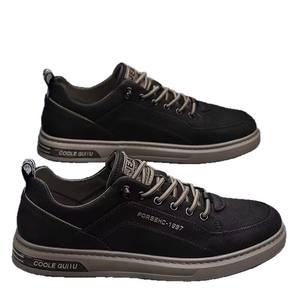 Chaussures décontractées noires minimalistes et élégantes, respirantes et confortables, monobloc, pour la marche, plates, style skate, rehaussantes, hiver et été - Product Image 1