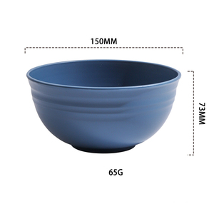 <span class=keywords><strong>HOTEC</strong></span> BPA-freie Unzerbrechliche Müslischalen Mikrowellen- und Spülmaschinenfeste Suppen- und Salatschalen-Set 8 Stück 26oz 5,5 Zoll Klassisches Blau - Product Image 4