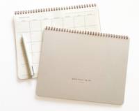 Calendrier de tâches et liste de choses à faire avec Logo imprimé non daté, planificateur mensuel, bloc-notes