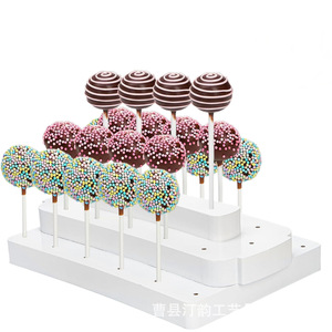 Cross-border three-tier wooden lollipop stand, cake display stand, dessert table, storage rack, cross-border party <b>decoration</b> - Product Image 5
