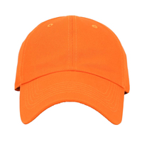 Casquettes de baseball à visière incurvée fluorescente vierges de haute qualité avec logo brodé personnalisé, en coton, 6 panneaux, non structurées, style « dad hat »