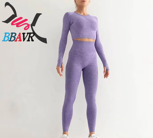 Conjuntos Deportivos de 2 Piezas para Mujer, Cintura Alta, Levanta Glúteos, Conjuntos de Yoga para Mujer, Ropa Deportiva para Mujer - Product Image 4
