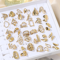 Bagues de fiançailles et de mariage en acier inoxydable plaqué or 18 carats, personnalisées, inaltérables, pour femmes, vente en gros