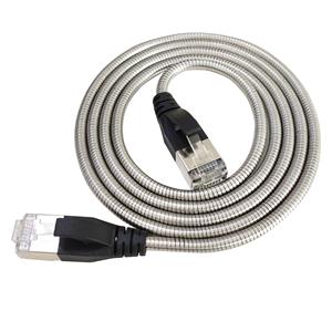 Anti Rodent Armored 32AWG Slim U/FTP Cat.6A Patch Cord RJ45 Copper Shielded Ethernet Cable