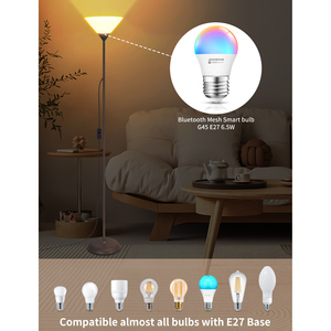 Aigostar moderna lampada da terra 175 cm E27 Base telecomando e per Bluetooth LED lampadina RGB & 2700K-6500K per soggiorno - Product Image 4