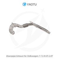 Untuk Golf 7/7.5 MK7/MK7.5 GTI 2.0T knalpot Downpipe aliran bebas sistem knalpot mobil terbuat dari baja tahan karat 304 tahan lama
