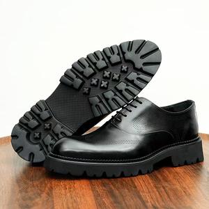 Chaussures Derby en cuir classiques pour hommes, grande taille, basses, couleur unie, pour le bureau, chaussures de ville formelles - Product Image 3