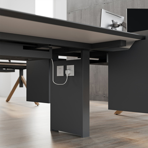 Bàn làm việc văn phòng hiện đại bằng gỗ, kiểu mô-đun, 2, 4, 6, 8 chỗ ngồi, kiểu cộng tác, có thể mở rộng, nội thất không gian làm việc mở, dành cho nhân viên văn phòng - Product Image 3