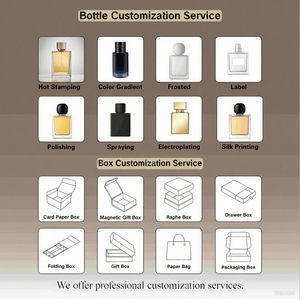 Botella de Perfume de cristal negro mate personalizada 30ml 50ml 100mL tapa de madera engarzada redonda vacía botella de Spray de Perfume con caja - Product Image 5