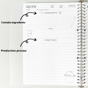 Carnet <span class=keywords><strong>de</strong></span> recettes <span class=keywords><strong>de</strong></span> <span class=keywords><strong>cuisine</strong></span> A4 pour bricolage, journal <span class=keywords><strong>de</strong></span> <span class=keywords><strong>cuisine</strong></span> imprimé, couverture PP étanche, journal <span class=keywords><strong>de</strong></span> <span class=keywords><strong>cuisine</strong></span> personnalisé pour restaurant à domicile - Product Image 4