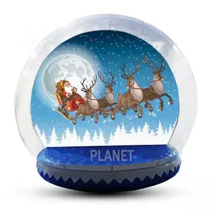 Giant Aangepaste Transparante Lopen In Levensgrote Opblaasbare Menselijk Sneeuw Globe Photo Booth Kerst Opblaasbare Sneeuwbol Voor Verkoop