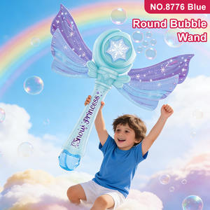 Varita <span class=keywords><strong>de</strong></span> Burbujas <span class=keywords><strong>de</strong></span> Princesa <span class=keywords><strong>de</strong></span> Doble Color (Rosa/Azul) <span class=keywords><strong>de</strong></span> Calidad LEZA BABY, Venta al por Mayor, Soplador <span class=keywords><strong>de</strong></span> 10 Orificios con Luces LED y Música - Product Image 2