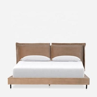 Projet d'hôtel Ensemble de lits classique pas cher Queen King Size Matelas Massage Spa Tables Lits Lit en bois Canapé Velours PU Cuir