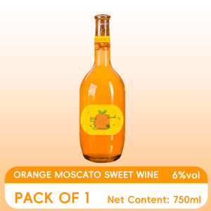 Vino de Frutas Moscato Naranja de 750 ml, Bebida Ligera, Dulce y Refrescante <span class=keywords><strong>para</strong></span> Venta al por Menor y Hostelería - Product Image 2