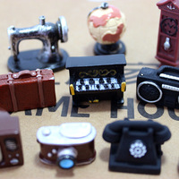 Accessoires Résine Rétro Caméra Tv Machine à Coudre 3d Miniature Simulation Petits Appareils Ménagers Mini Ornements