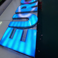 Letreros Luminosos de Acrílico Líquido 3D RGB a Todo Color con Control por Aplicación Personalizada para Edificios con Transformador