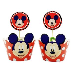 Adornos de <span class=keywords><strong>Minnie</strong></span> para pastel y magdalenas, adornos de primer cumpleaños, 12 Uds. - Product Image 3