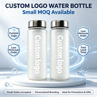 Bouteille d'eau en plastique PP givré avec logo personnalisé, gobelet de sport portable, cadeau promotionnel, vente en gros