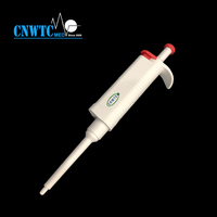 Pipette de laboratoire réglable en plastique, micropipette monocanal, support pour pipette, ensemble de pipettes
