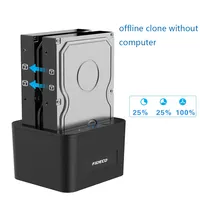 Simple 2 Dual Bay USB 3.0 Hard Drive Disk Hdd Clone Sata Docking Station for 2.5 3.5 Hdd