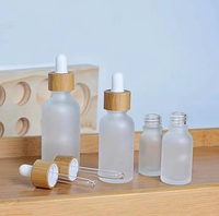 Minyak esensial rambut bambu mewah, botol Serum wajah, tetes kaca, minyak esensial rambut bambu mewah, 15ml 20ml 30ml 50ml 60ml 100ml