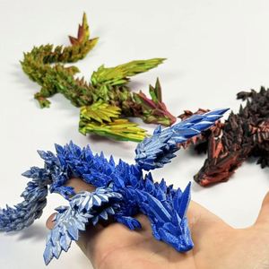 Figurine de dragon en cristal imprimée en 3D personnalisée, jouet très vendu, ornement fantastique volant pour la décoration de la chambre des enfants - Product Image 2
