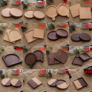 Factory Cup <b>Mat</b> Bulk Natural Wooden Coasters with Laser Engraving Logo Wood Coasters Walnut Bamboo Custom Logo <b>Round</b> Blank Gift - Product Image 2