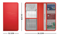 Étui en cuir PU pour permis de conduire américain, élégant, minimaliste, durable, multifonctionnel, porte-documents pour immatriculation et assurance automobile, long