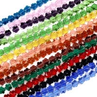 Perles en verre cristal facettées en forme de pétale de fleur de 10 mm, multicolores, vendues à l'unité pour la fabrication de bijoux DIY, bracelets et colliers.