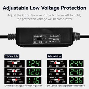 REDTIGER <b>USB</b> C Port Hardwire Kit with 10FT 12V-24V <b>Power</b> <b>Cable</b> Low Voltage Dash Cam OBD for Vehicles - Product Image 4