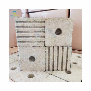 Khối đá khoáng Rockwool 5.9 inch, khối đá Rockwool có lỗ màng 6 inch (15cm), dùng để trồng hạt và cây lớn - Product Image 2