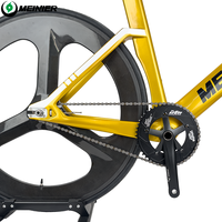Vélo à pignon fixe en fibre de carbone avec roues à 3 rayons en fibre de carbone et cadre de piste pour vélo à vitesse unique 700c