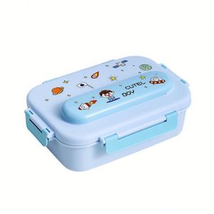 Boîte à lunch thermique mignonne et kawaii avec couvercle en plastique, compartiments divisés, écologique et compatible micro-ondes, bento pour enfants - Cadeaux parfaits - Product Image 2