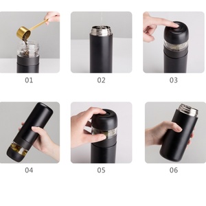 กระบอกน้ำชาสแตนเลสสองชั้นพร้อมที่กรองชาสแตนเลส กระบอกน้ำดื่มสแตนเลส - Product Image 2