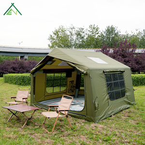 Carpa Inflable Impermeable Verde Oliva de 8 m², Casa de Campaña para 4 Estaciones, para 2-3 Personas, con un Dormitorio y Sala de Estar, para Viajes Familiares - Product Image 4