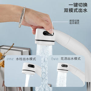 Grifo de Baño Extraíble con Rociador, Monomando, Manguera Flexible de 60 cm, Montaje en Cubierta, Estilo Contemporáneo, Válvula de Cerámica - Product Image 4