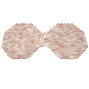 Natürliche Edelstein-Jade-Schlafmaske Rosenquarz-Breitmaske Anti-Aging heiß oder kalt Steine-Augenmaske verwenden - Product Image 4