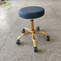 Fauteuil de luxe moderne réglable en hauteur en acier inoxydable et alliage d'aluminium pour salon de pédicure, SPA, mobilier de manucure, tabouret
